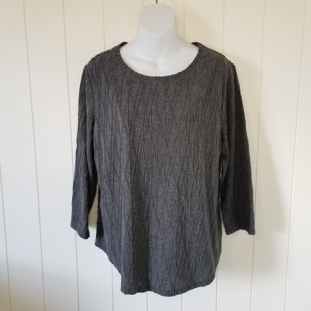 Simply Vera VeraWang Top Blouse Size XXL Gray
